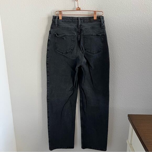Hollister Ultra High Rise Dad Jeans Black Gray Patch Denim Jeans W26 L31 3R - Picture 2 of 8